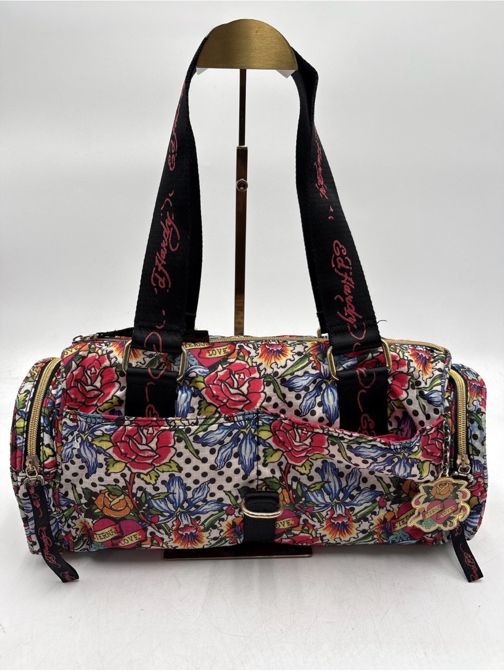 Ed Hardy by Christian Audigier Eternal Love Bag *callout brand wearing on straps